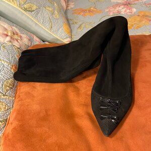 Louis   Vuitton 'sock boots' black with bows - like new  PRICE DROPPED